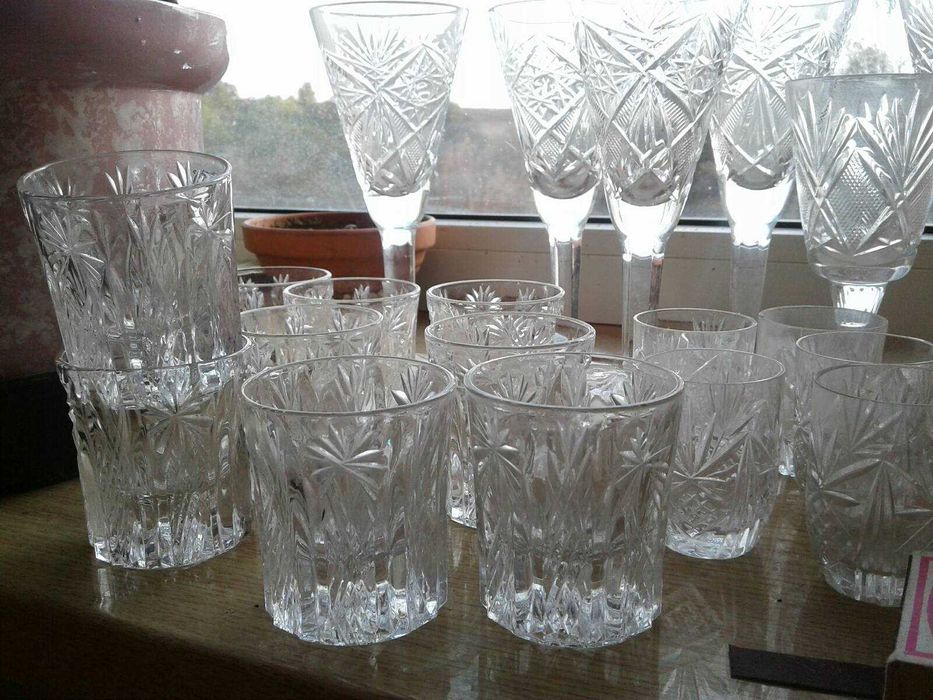 Хрусталь. Вазы. Хрустальные бокалы и рюмки