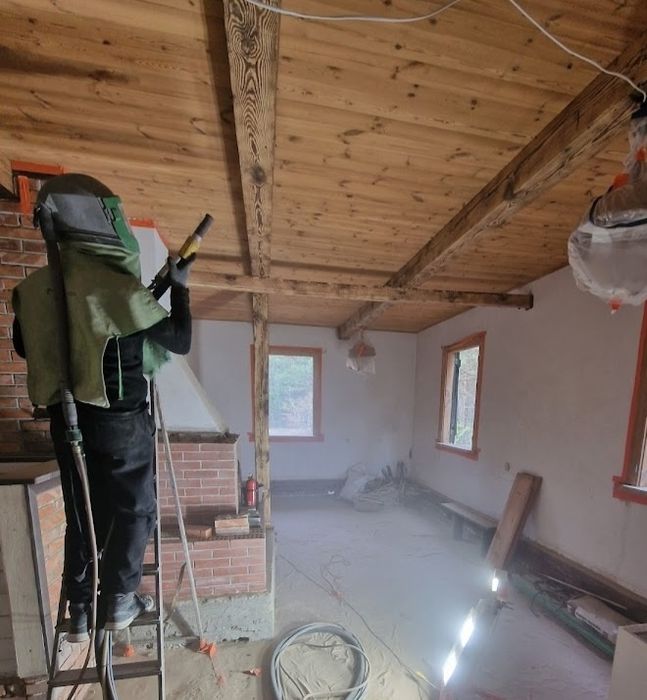 Piaskowanie domów drewnianych, cegły, betonu, sodowanie