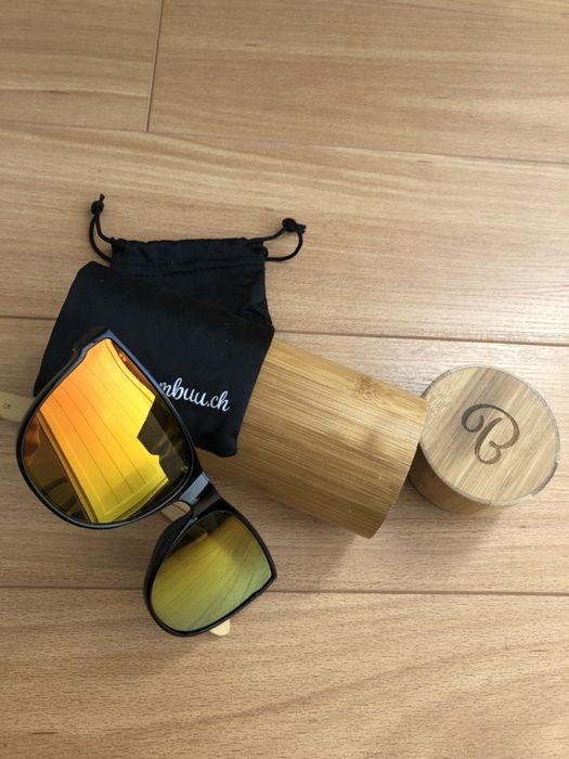 Óculos de sol suíços da marca BAMBUU (NOVO)