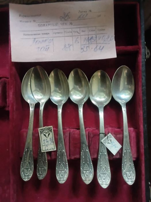 Чайные серебряные ложки *875 срібні 916 пробы чайні