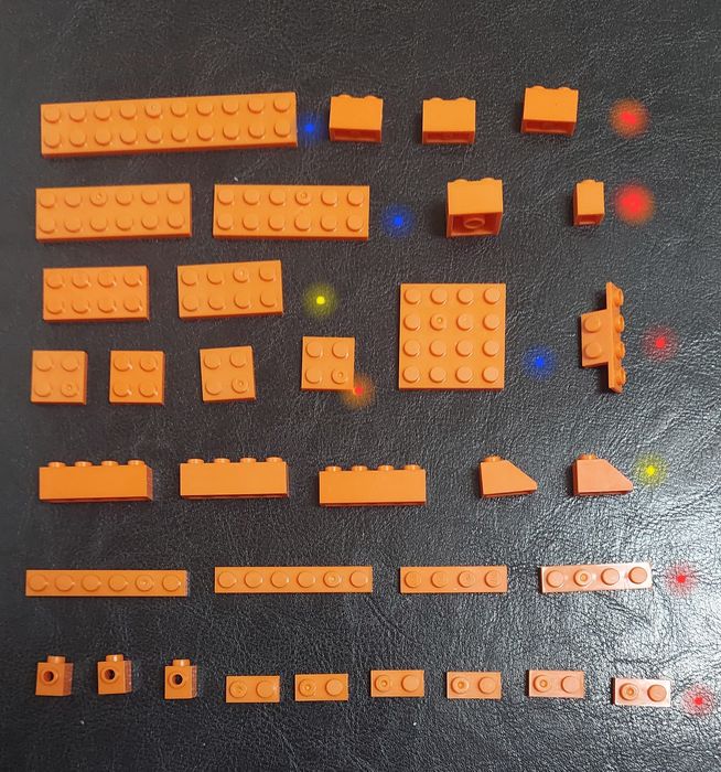 Lego pomarańczowe klocki zestaw lub pojedynczo