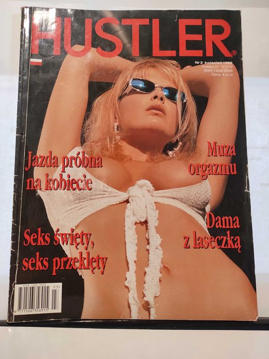 HUSTLER stare wydania gazet oraz 4xDVD