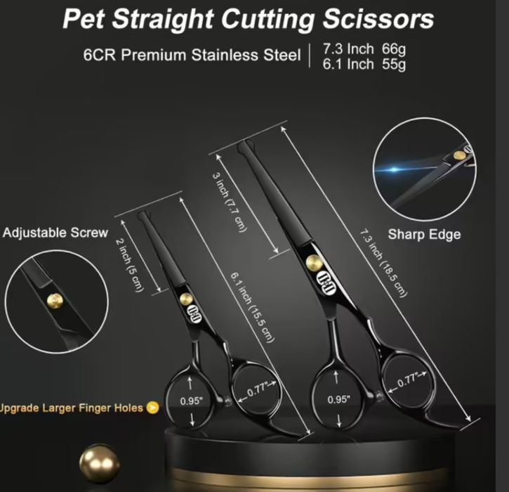 Набір професійних ножиць для грумінгу собак CIICII 10-в-1 з безпечними