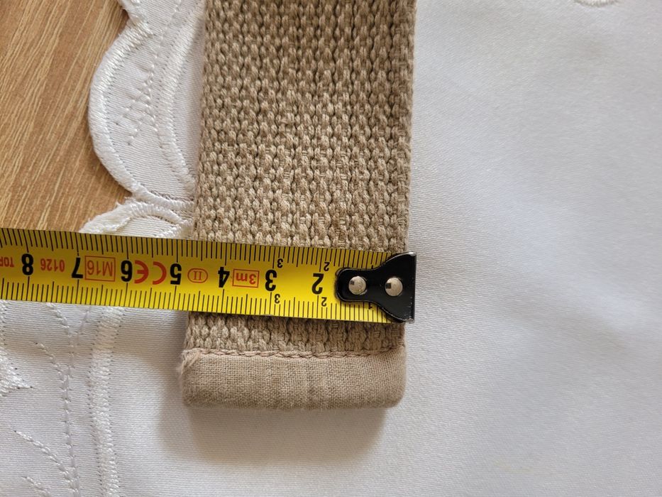 Męski regulowany parciany pasek w kolorze beżowym