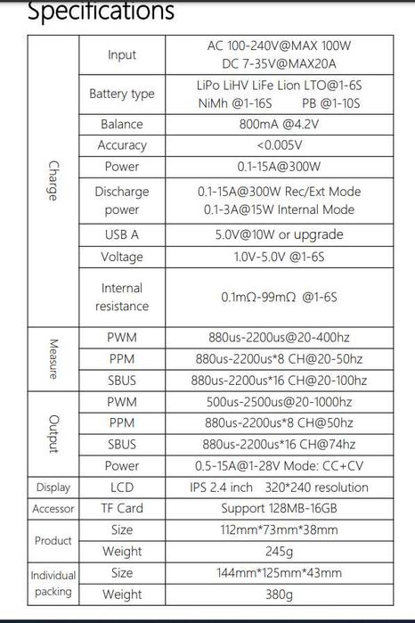 Toolkitrc M7AC 100W/300W