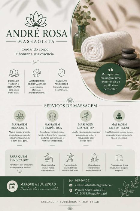 Massoterapia Sueca - Relaxante, Terapêutica, Desportiva