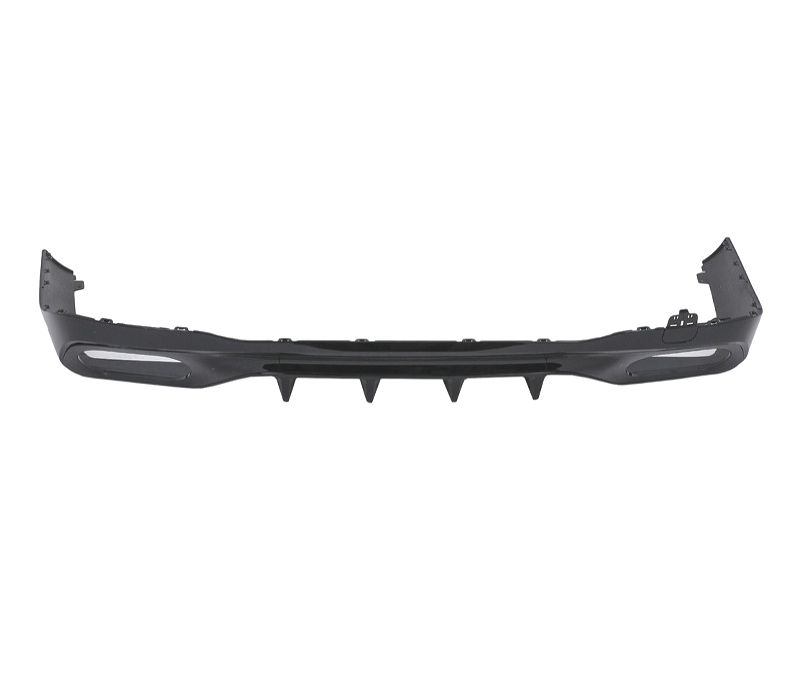 DIFUSOR MERCEDES W206 AMG 21- LOOK C43 + PONTEIRAS DE ESCAPE PRETAS