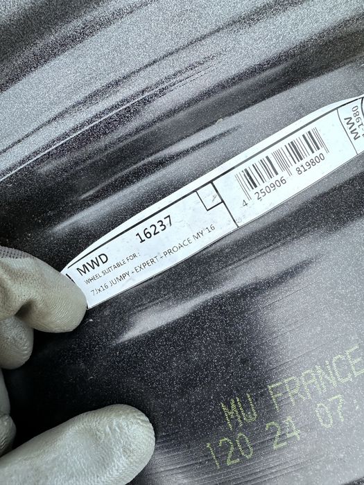 4xfelga stalowa 16” PEUEGOT/CITROEN/TOYOTA (5x108 ET46) - nowe