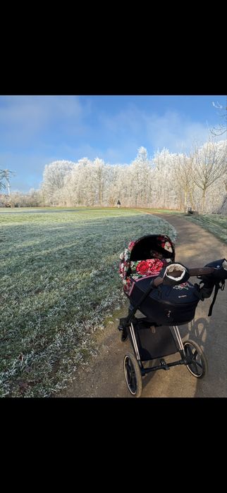 Gondola Cybex Priam 4.0 Spring blossom dark czarna