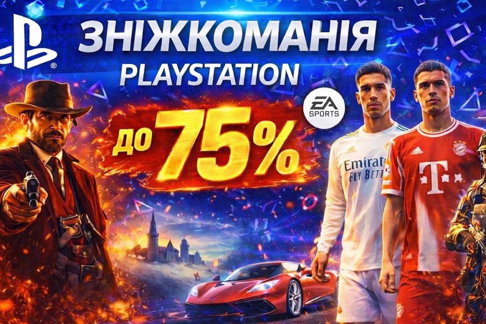 ЗНИЖКИ до 75% на ІГРИ PS5 / PS4 | FC 26