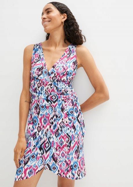 B.P.C sukienka kopertowa wzorzysta r.32/34