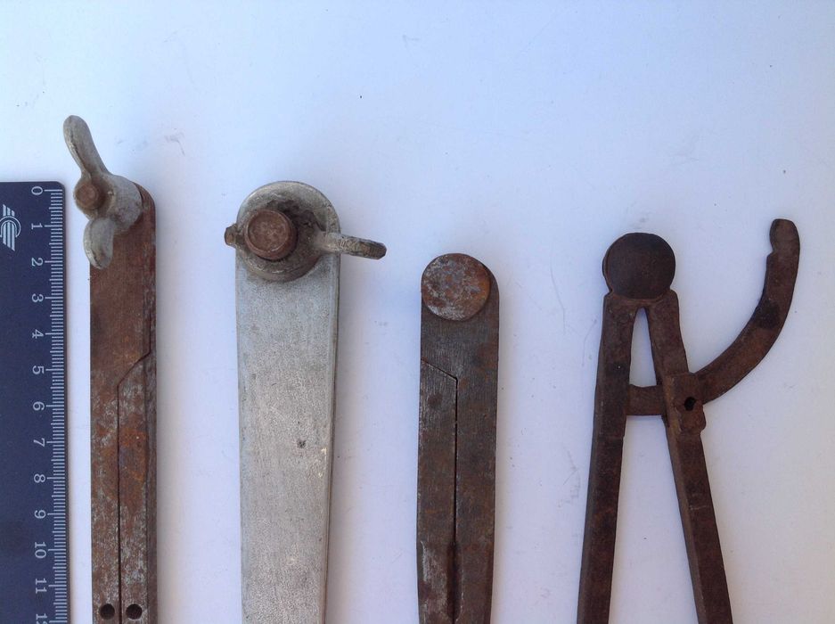 Циркуль цена за 4 шт слесарный разметочный токарный замерочный СССР