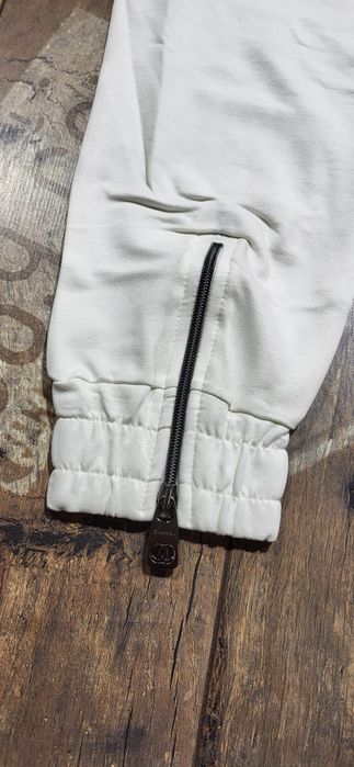Dres damski premium biały bawełna zdobiony logo S M