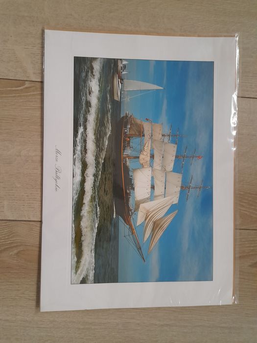 Kartka pocztowa/plakat Żaglowiec