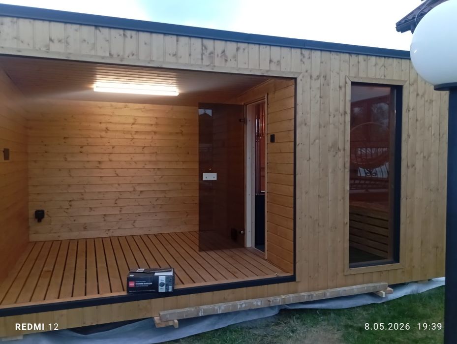 Sauna ogrodowa z miejscem na jakuz zi