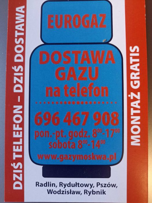 Dostawa butli z gazem