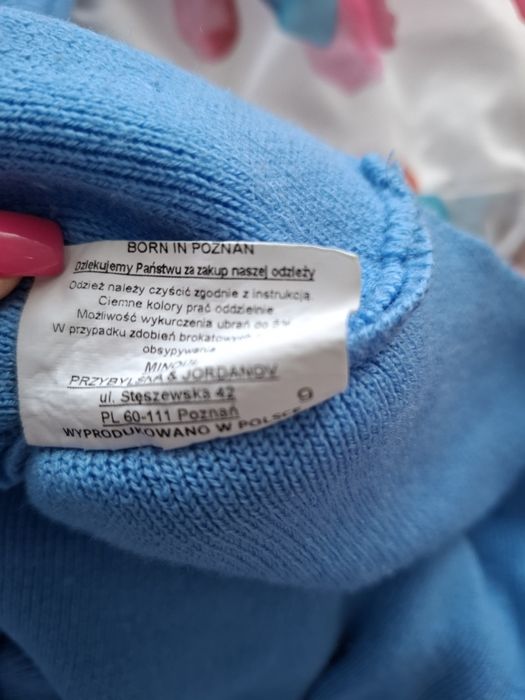 Sweter Minouu niebieski nietoperz okazja