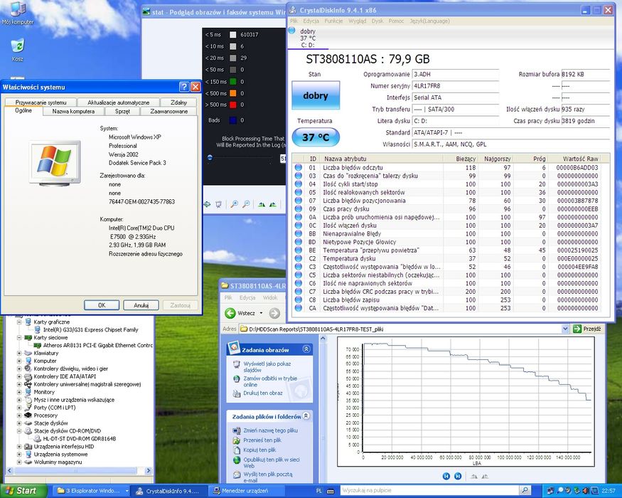 Komputer C2D E7500 2GB DDR WinXP