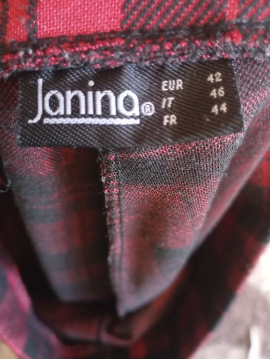 Spodnie w kratkę kratę elastyczne 42 xl