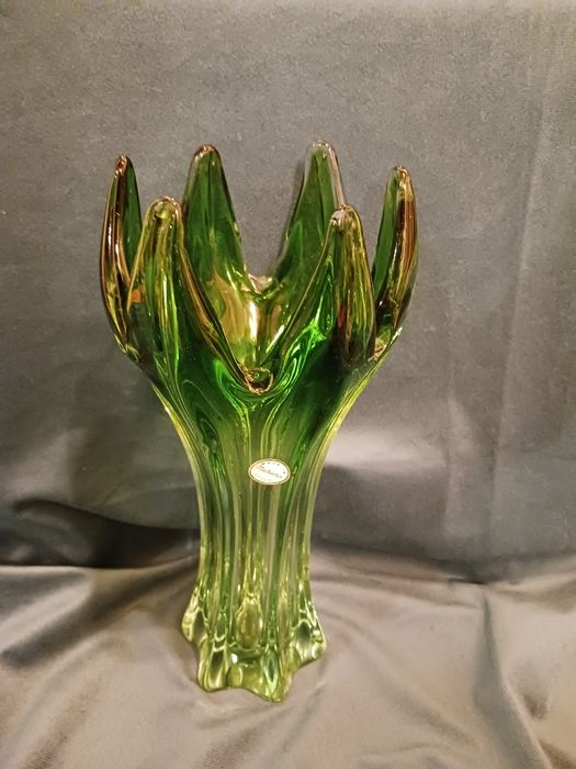 Murano wazon zielony