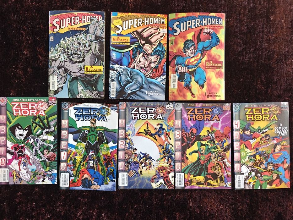 Mega Lote BD DC Anos 90 - 73 Revistas Super-Homem, Superboy e Sagas Completas