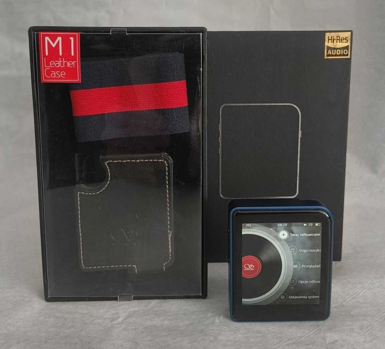 Shanling M1 – odtwarzacz Hi-Fi, DAC Hi-Res audio | Pudełko, skórzane etui, szkiełka | Stan sklepowy |