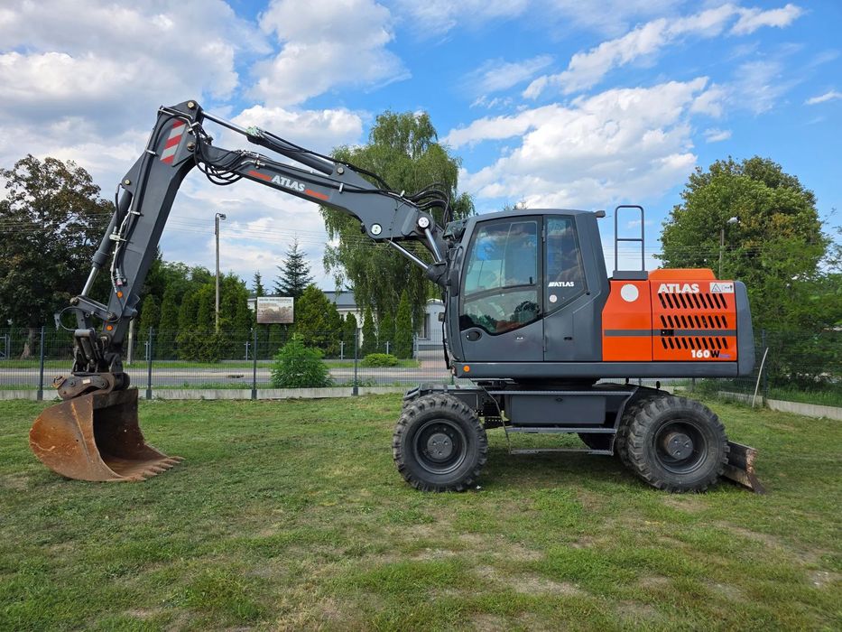 Atlas 160W 150 140 ATLAS 1604 CAT M314 M315 M316 EW140 EW150 EW160  niski przebieg, klima, koparka kołowa 16 ton, uchylna głowica, kamera