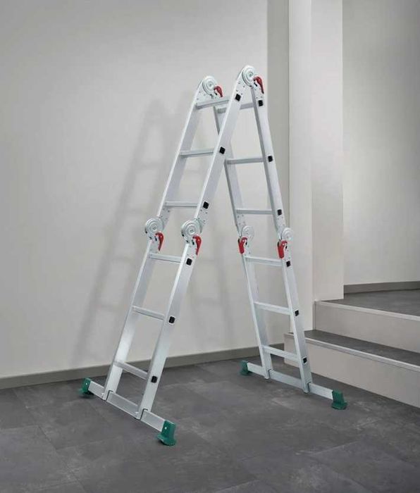 Parkside DRABINA składana 4x3 przegubowa z platformą wys. do 4m NOWA