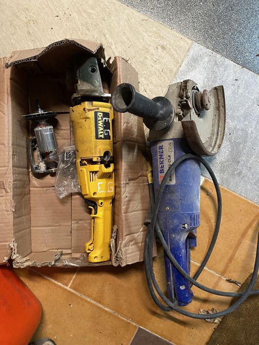 Ferramentas avariadas -, rebarbadoras, serras, etc