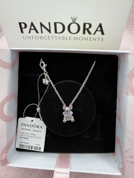 Підвіска Pandora Стіч Намисто Колье Пандора, Бірка Гарантія 30 днів S925 ALE