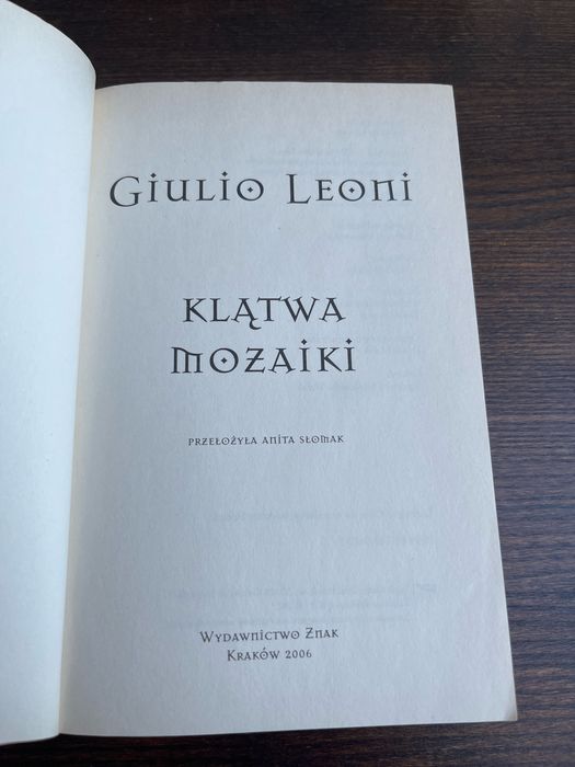 Giulio Leoni - Klątwa Mozaiki