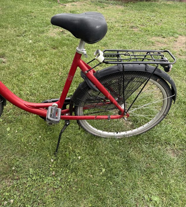 Rower miejski DBS City damski 26” koszyk bagażnik czerwony