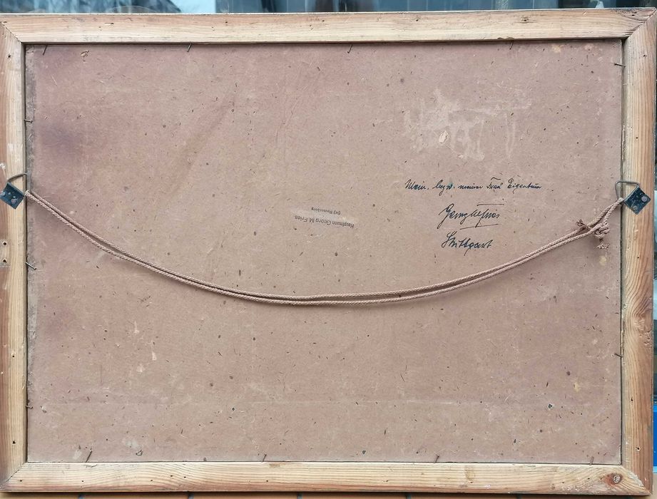 Nastrojowy pejzaż, niemieckie malarstwo, Gubin, pocz. XX w.