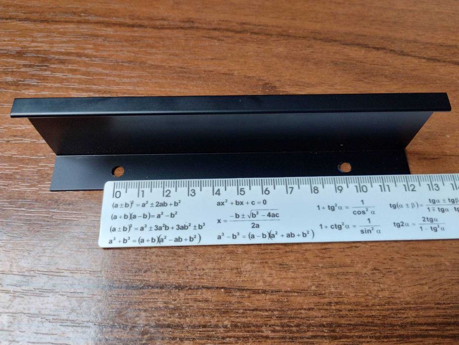 Меблева ручка торцева Bravo чорна 27 шт (три види) поштучно