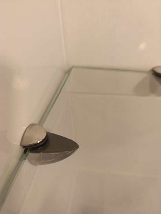 Скляні кутові полиці для ванної