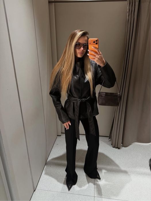 Куртка зі штучної шкіри Zara бестселер