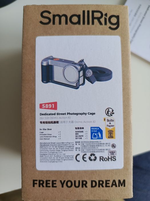 Klatka SmallRig + Uchwyt Pasek ramię do DJI Action 6