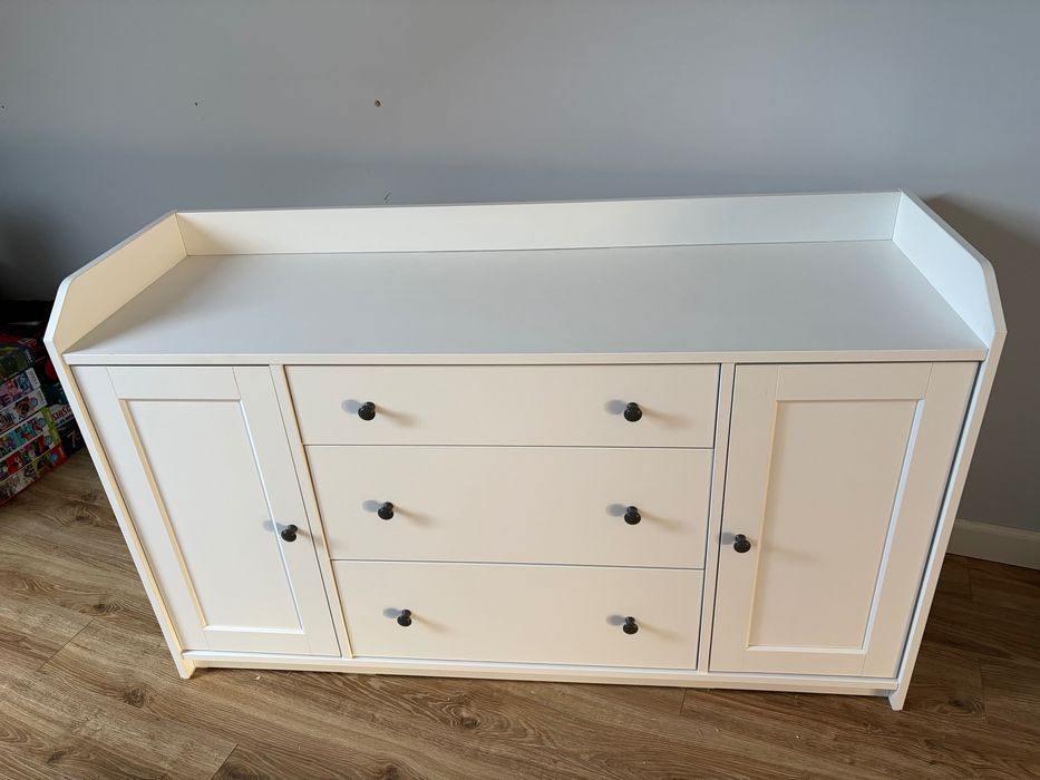 IKEA HAUGA kredens biały 140x46x84 cm