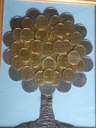 Картина денежного дерева из монет своими руками с видео | Онлайн-журнал о ремонте и дизайне