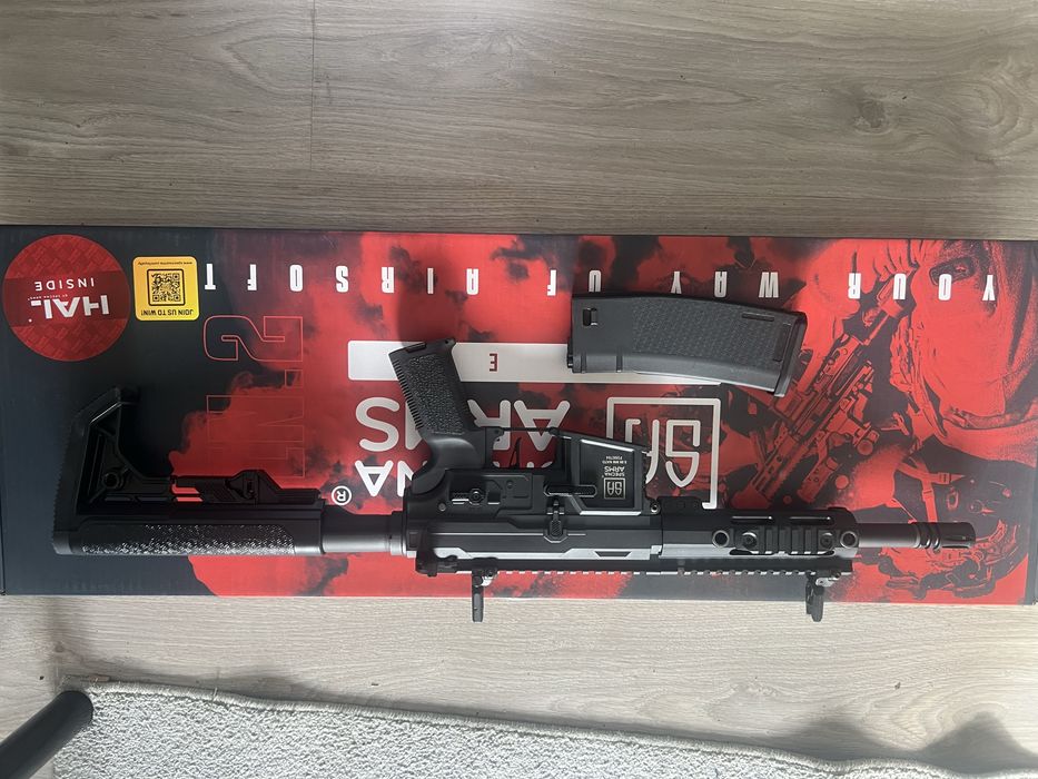 Riffle Airsoft com documentos