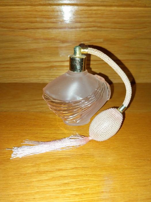 Vintage Perfume Bottle - Pink Glass