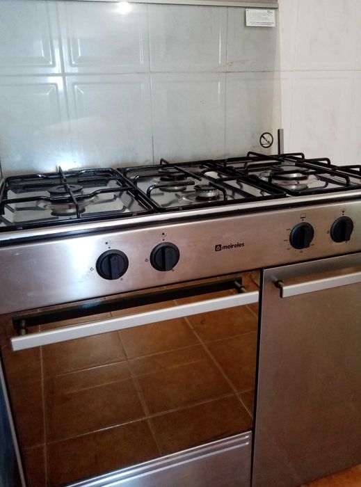 Fogão inox 4 bicos a gás - marca Meireles