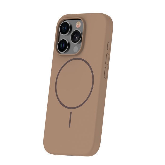 Nakładka Silicone Thin Mag do iPhone 17 Pro Max 6,9" brązowa