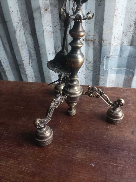 Żyrandol mosiężny XIX w