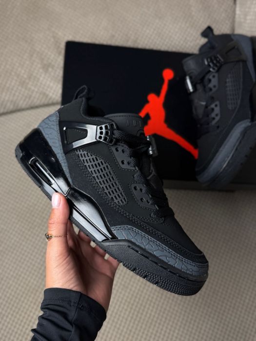 36-45 Nike Air Jordan 3 Spizike Low Black Cat, чорні джордани 3, найк джордан 3 блек кет, nike air jordan 3, жордан 3, найк джордан 3, чорні джордани
