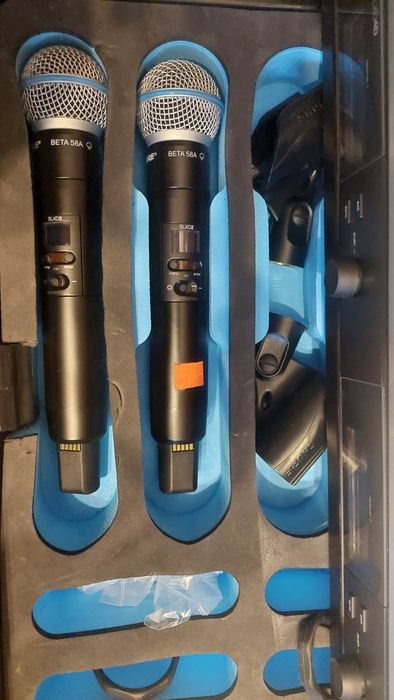 Mikrofony bezprzewodowe shure slxd 24de +2x beta58 pasmo od 470-514mhz