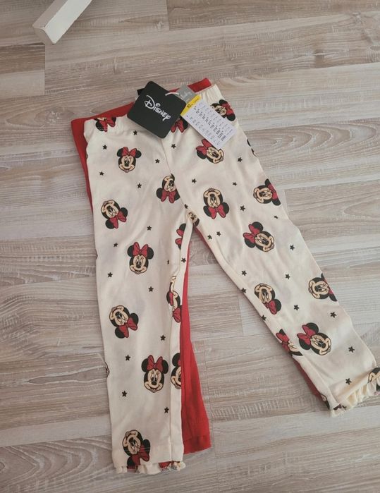 2-pac nowych legginsów świątecznych Myszka Minnie dla dziewczynki r.92