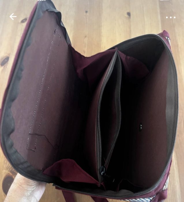 Mala de palhinha bordeaux