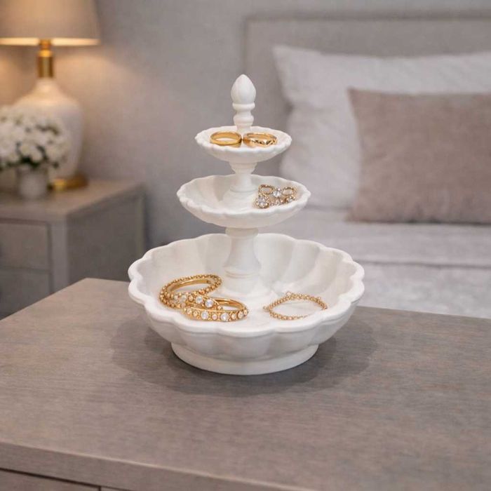 Trójpoziomowa patera dekoracyjna –  organizer  / ozdoba|  kolory  | 3D