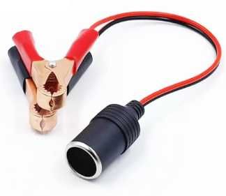Adaptador isqueiro pinças bateria 12v carro NOVO